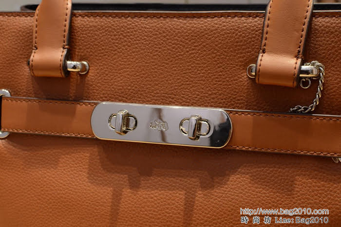 COACH蔻馳 原單正品 36514 荔枝紋牛皮 手提女包  Chz1445